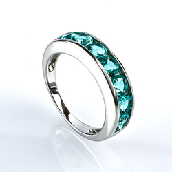 Sterling Silver Journey Paraiba Ring