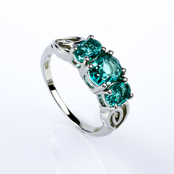 Paraiba Silver Ring