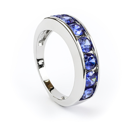 Sterling Silver Journey Tanzanite Ring