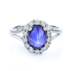 Star Sapphire Silver Ring