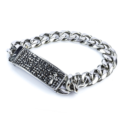 Stainless Steel Cross Chain Bracelet