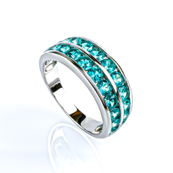 Sterling Silver Journey Paraiba Ring