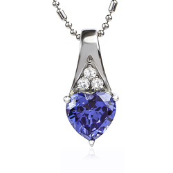 Tanzanite Heart Pendant