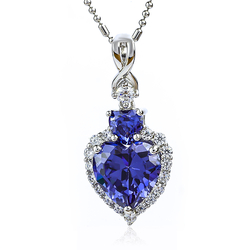 Heart Shape Tanzanite Pendant