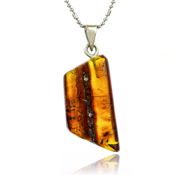 Genuine Amber Pendant From Mexico 31 mm x 16 mm