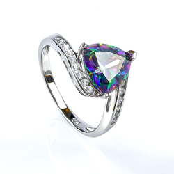 Rainbow Mystic Topaz Ring