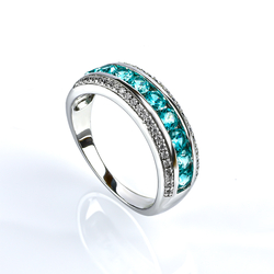 Paraiba Sterling Silver Stackable Ring