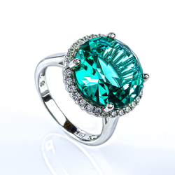 Paraiba Sterling Silver Huge Ring