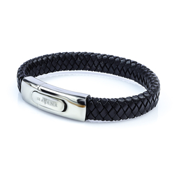 Stainless Steel Leather Bracelet