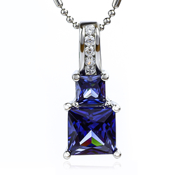 Double Stone Tanzanite Pendant