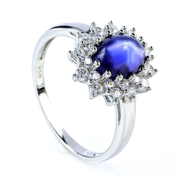 Sterling Silver Star Sapphire Ring