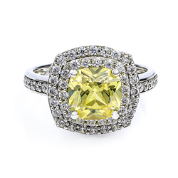 Zultanite Color Change Stone Ring With Simulated Diamonds