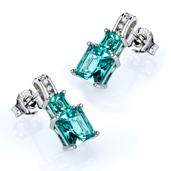 Sterling Silver Paraiba Earrings