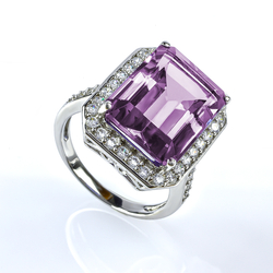 Huge Alexandrite Blue to Purple Color Change Stone Silver Ring
