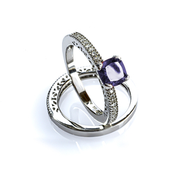 Amethyst Stackable Ring