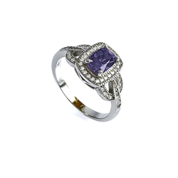 925 Sterling Silver Amethyst Ring