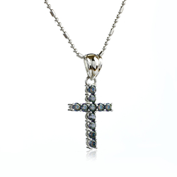 Mystic Topaz Cross Silver Pendant