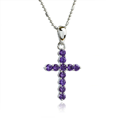 Amethyst Cross Pendant