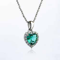 Heart Sterling Silver Pendant With Paraiba