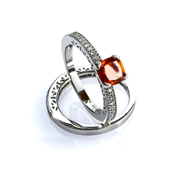 Fire Opal Stackable Ring