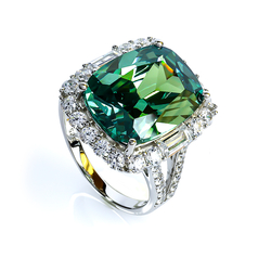 11 mm x 16 mm Huge Sterling Silver Emerald Cut Alexandrite Ring