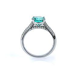 Solitaire Paraiba Tourmaline Ring