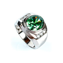 Color Change Alexandrite Mens Silver Ring