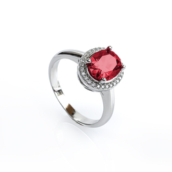 925 Sterling Silver Ruby Ring