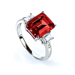 Ruby Sterling Silver Ring