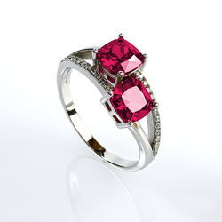 Princess Cut Ruby Ring