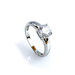 Solitaire Silver Solitaire Ring