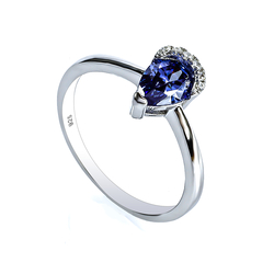 925 Sterling Silver Tanzanite Ring Solitaire