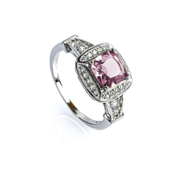 8 mm Sterling Silver Princess Cut Alexandrite Ring