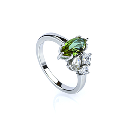 Zultanite Solitaire Ring Marquise Cut Stone