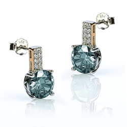 Silver Brilliant Cut Alexandrite Set Earrings Pendant