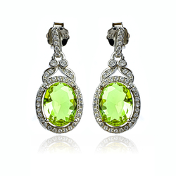 Alexandrite Sterling Silver Pendant Earrings Set