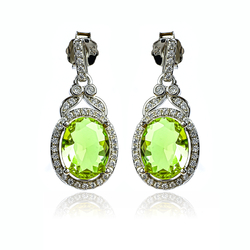 Alexandrite Sterling Silver Pendant Earrings Set