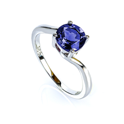 Alexandrite Sterling Silver Solitaire Ring