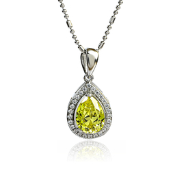 Yellow Alexandrite Sterling Silver Pendant