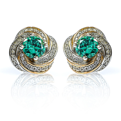 Silver Alexandrite Halo Earrings and Pendant Set