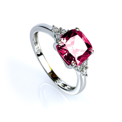 Ruby Sterling Silver Ring