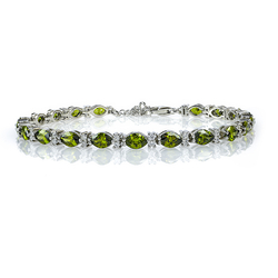 Oval Cut Peridot Bracelet