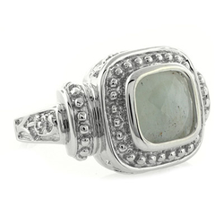 Aquamarine Silver Ring