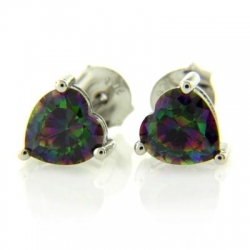 Mystic Topaz Silver Earrings