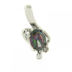 Colorful Rainbow Mystic Topaz Pendant