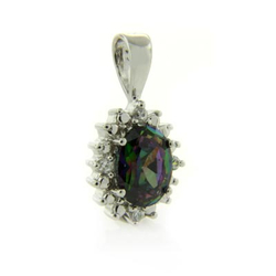 Mystic Topaz Rainbow Gemstone Pendant