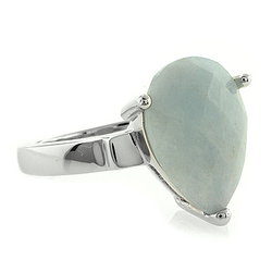 Aquamarine Silver Ring