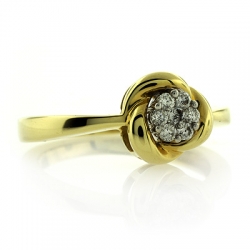 14K Yellow Gold Diamond Ring 0.17 Carat