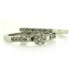 14K White Gold Diamond Ring 0.50 Carat