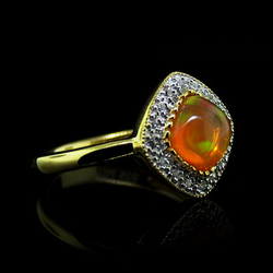 1.5ct Mexican Fire Opal Ring